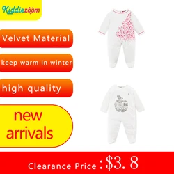 Winter Baby Girl Clothes Newborn Velvet Romper Long Sleeve Cartoon Baby Boy Clothes Clearance Sales Footies