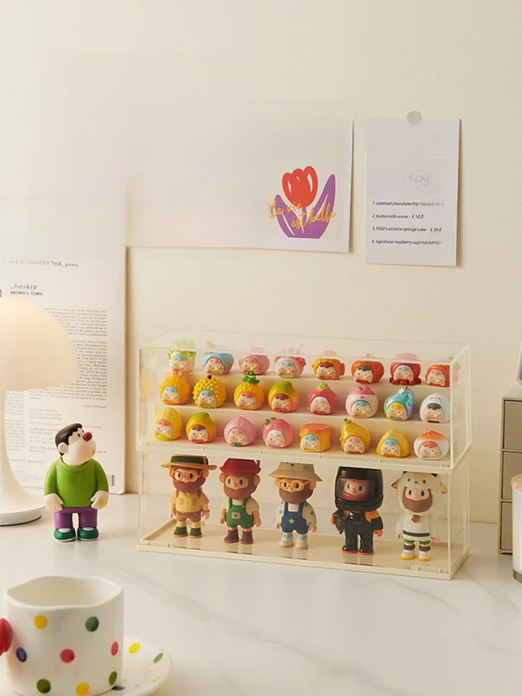 

Cute Particle Display Box Acrylic Bubble Storage Case for Figurines Dustproof Transparent Storage Box for Home Decoration