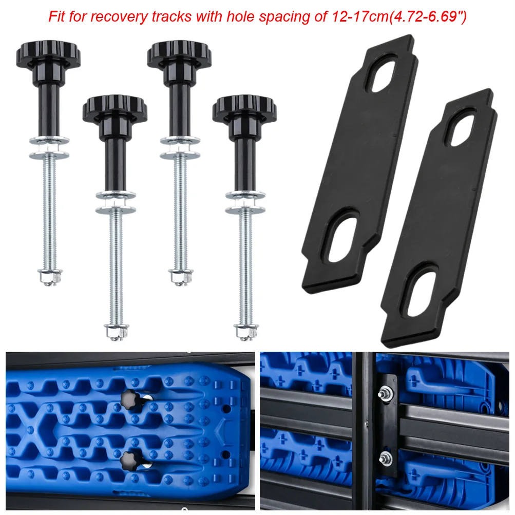4X Traction Board KIT, Easy-To-Install Recovery Board Mount, Safety Traction Board Mount, Universal