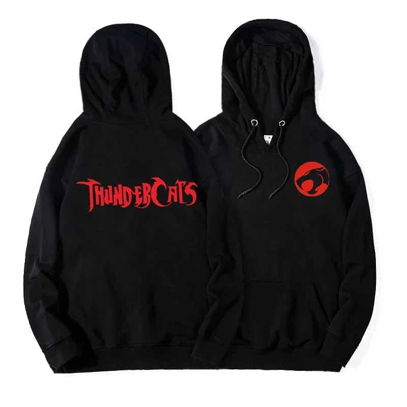 Anime Hoodies for Men Print Thundercats Fleece Sweatshirt Winter Warm Men Pullover Cotton Sportswear Casual Hoody Coat