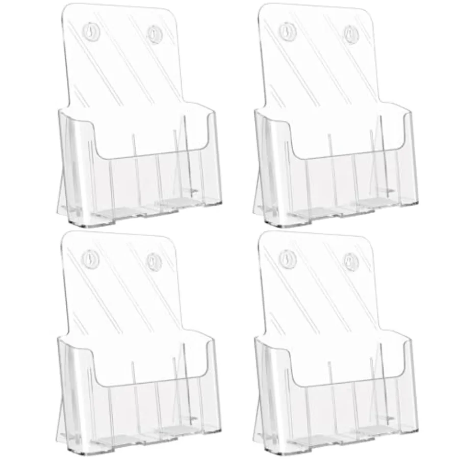 

Акриловая подставка для брошюр 8,5 x 11 дюймов, прозрачная, для демонстрации литературы, пластиковый держатель для флаеров, для трехстворчатых брошюр, меню, журналов, памперс-буклетов