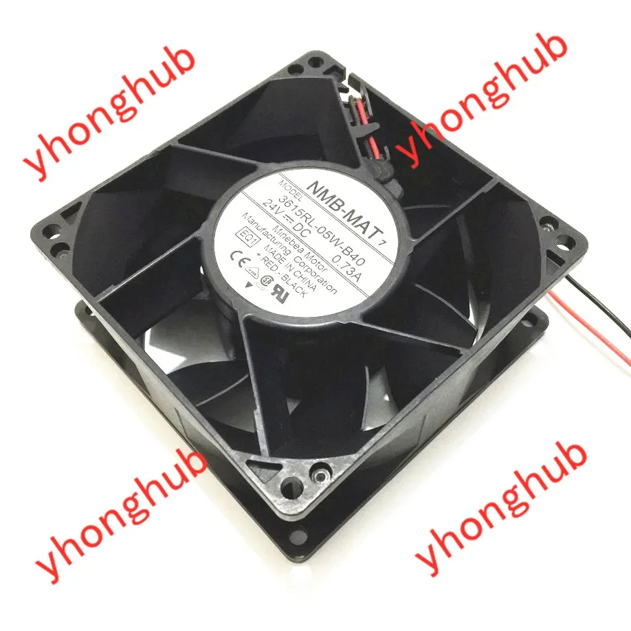 NMB-MAT 3615RL-05W-B40 EQ1 DC 24V 0.73A 90x90x38mm Server Cooling Fan