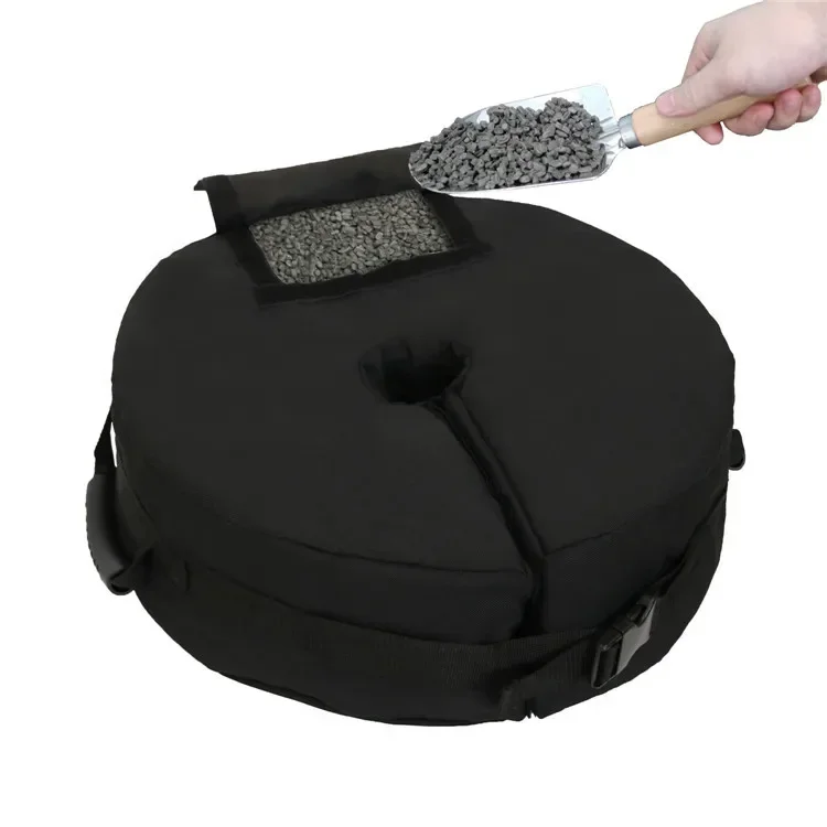 2026 Round Umbrella Base Weight with Side Slot Opening Fits Any Offset Cantilever Outdoor Patio Umbrella Stand Sand Bag