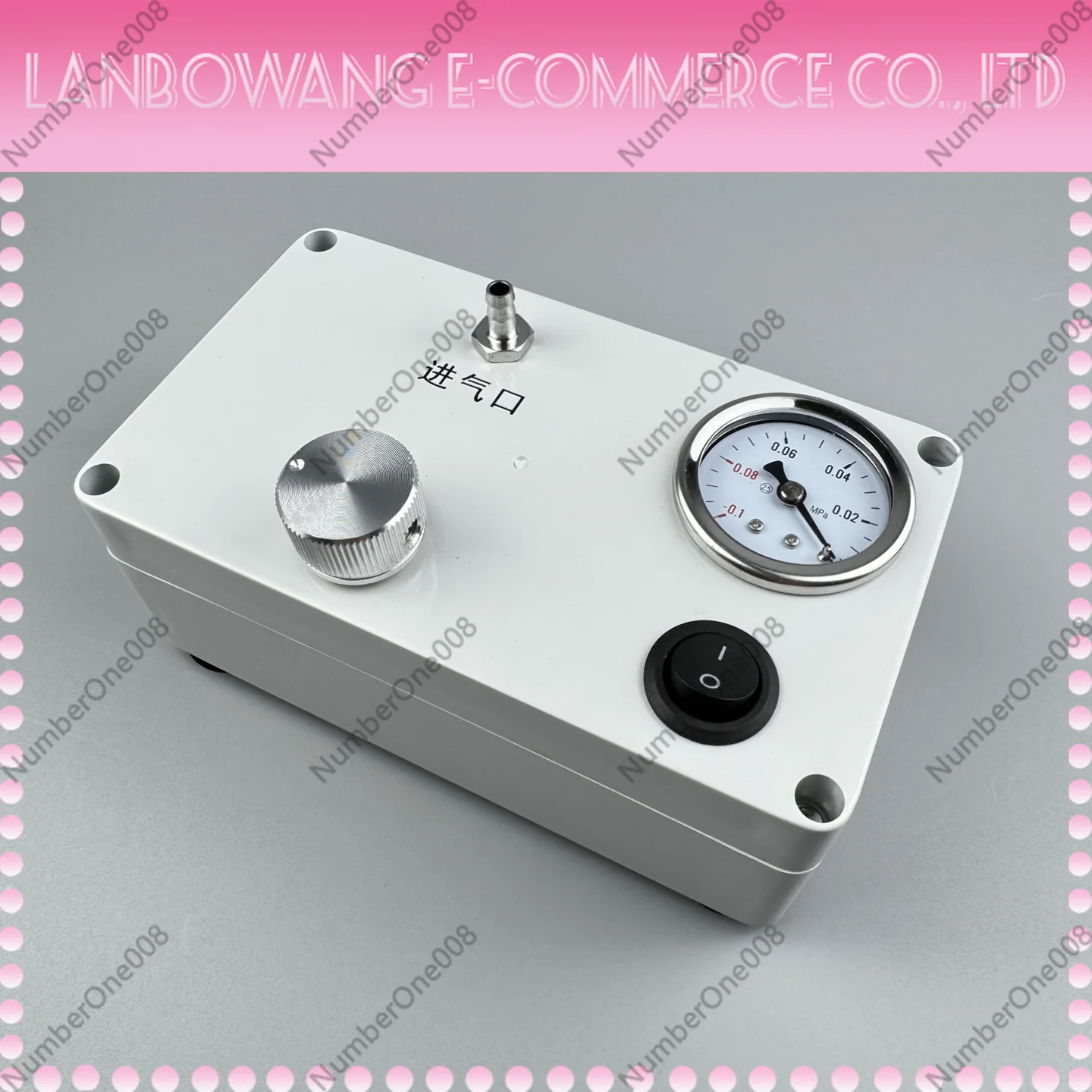 Benchtop Vacuum Pump with Gauge Lab Filtration Deaeration Adjustable Suction