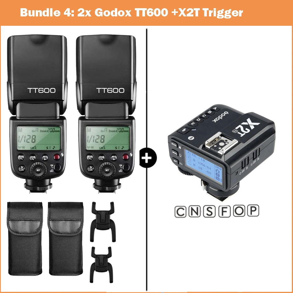 GODOX TT600 2セット Godox TT600 2.4G Flash for Canon Nikon Pentax