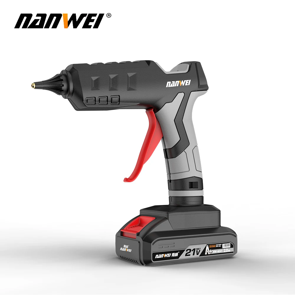 

Nanwei Factory Direct Industrial Brushless Electric Glue Gun Pistolet a Colle Cordless Hot-melt Glue Guns