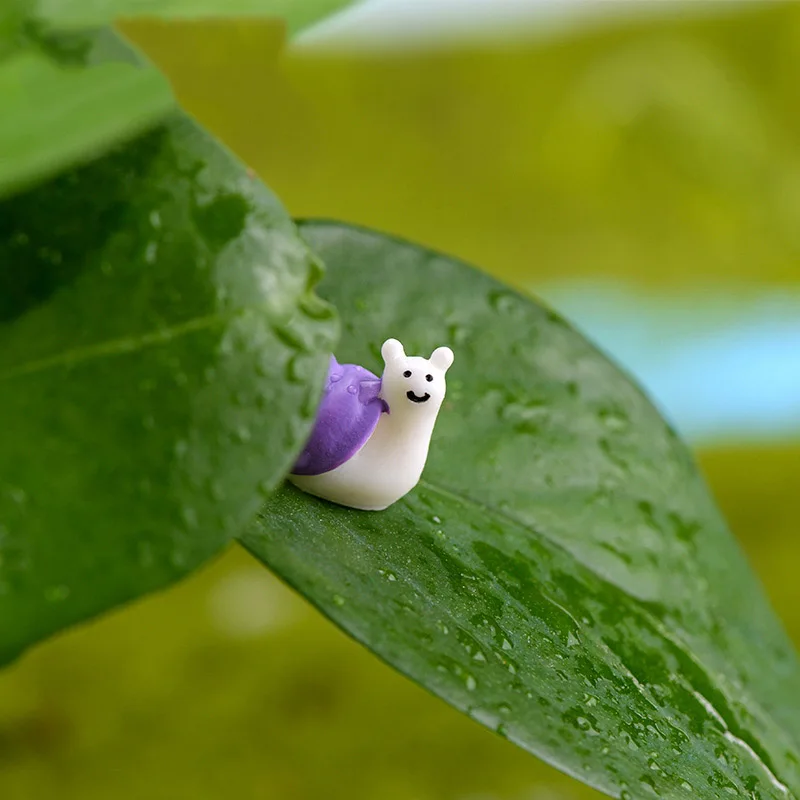 10 قطعة الثعلب الحلزون أرنب القنفذ القط زخرفة الحيوانات الصغيرة الراتنج الحرفية ديكور مصغرة الجنية حديقة حلية DIY بها بنفسك #4