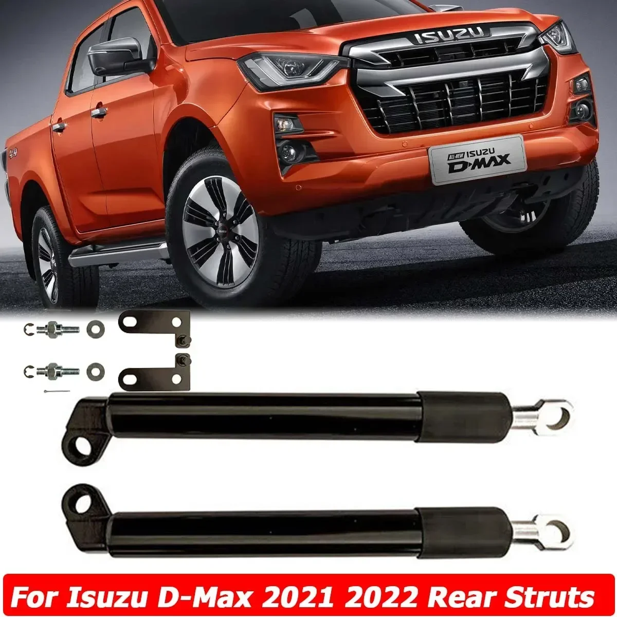 2PCS Rear Tailgate Gas Strut Slow Down Damper Spring Shock Lift Support Rod Bar For Isuzu D-Max 2021 2022 Car Accessories