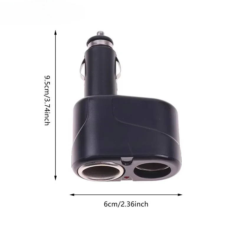 1PC Car Cigarette Lighter Socket Splitter Dual USB Fast Charger with LED Voltmeter Overload Protection for Phone/Tablet/Camera