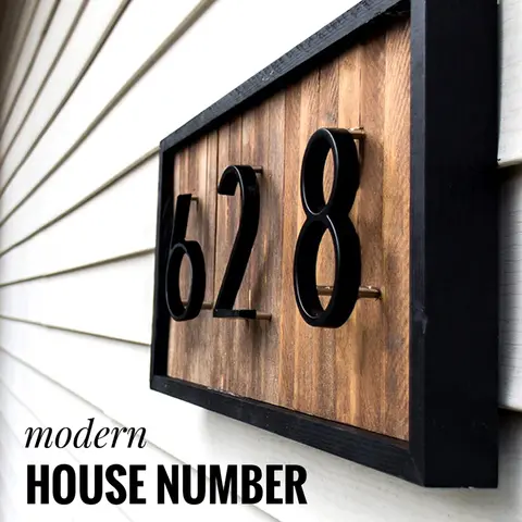 125mm Floating House Number Sign Brea The Home