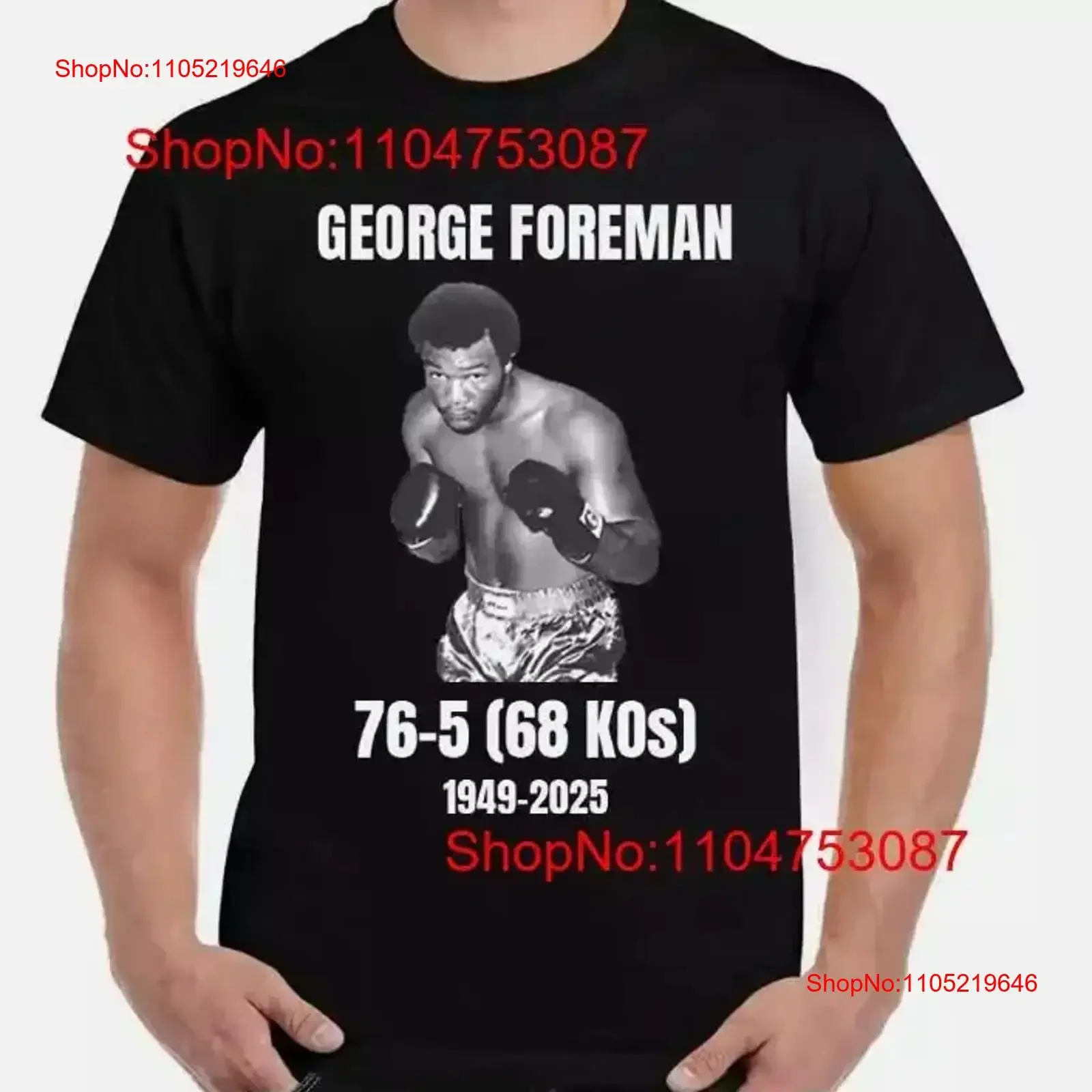 In Memory of George Foreman The Boxing Legend Lives On Through a T Shirt vintage Washed Soft Breathable Casual Stretched homme