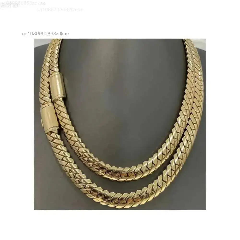 Handmade 12mm 24 Miami Cuban Link Chain 180grams Heavy Solid 925 Sterling Silver 14k Gold Plated Curb Hiphop Chain