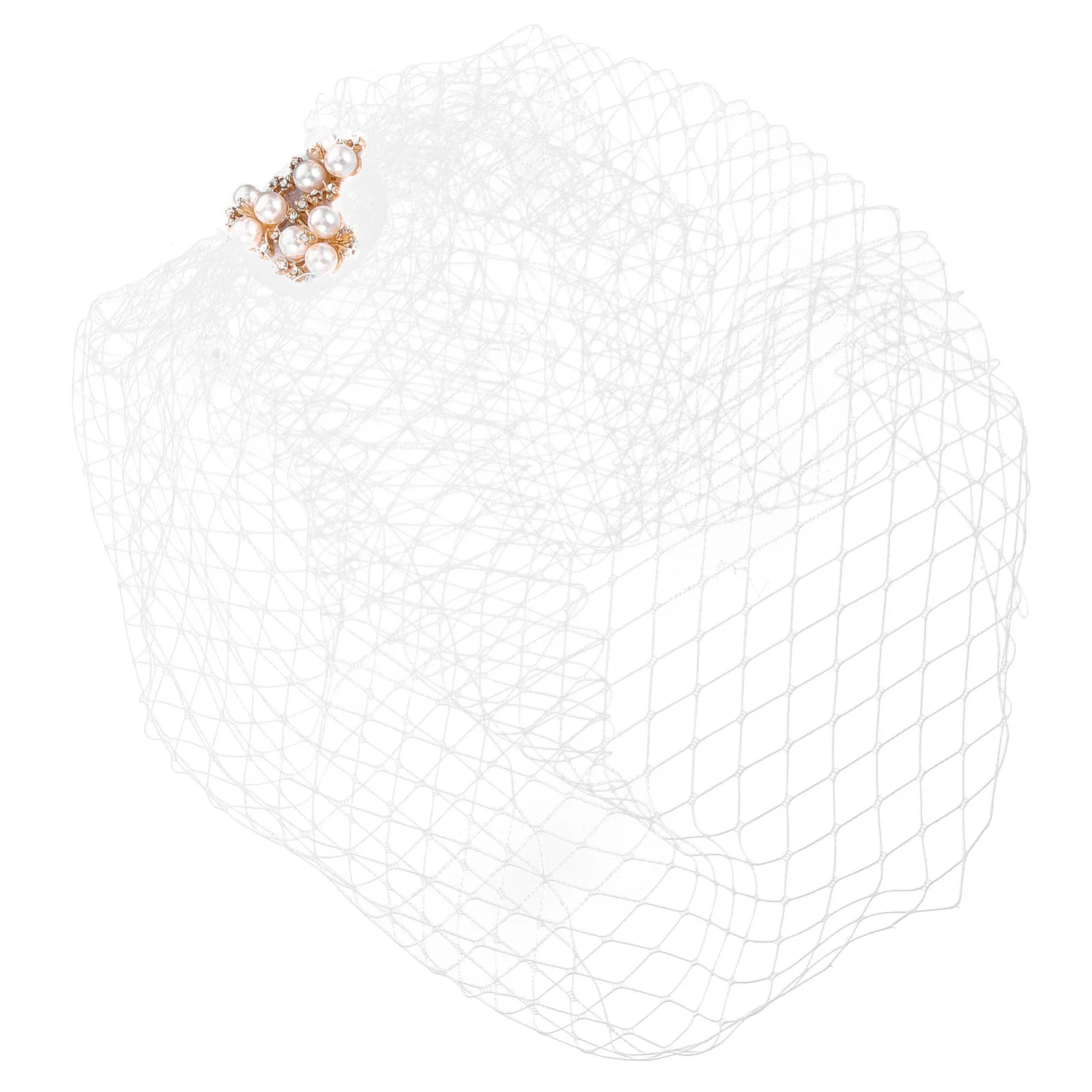 

Mesh Headdress Bridal Headwear Veil Headband Wedding Hat Hair Accessories Women Fascinator Pearl Banquet Tea Party Charm