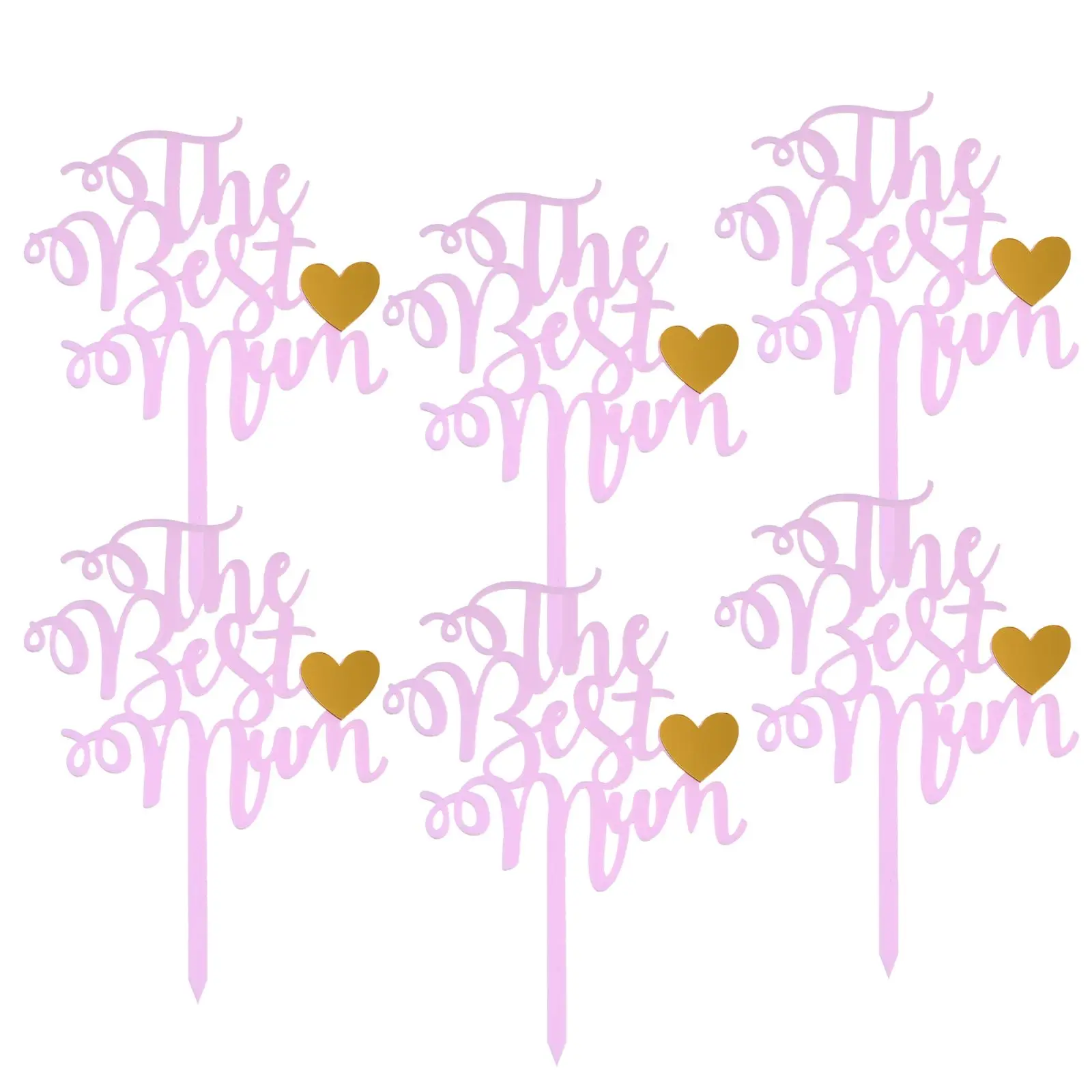 

10 Pcs Cake Insert Mother Birthday Decoration Acrylic Letter Ornament Goldendoodle Topper Inserts Ornaments Best Mom