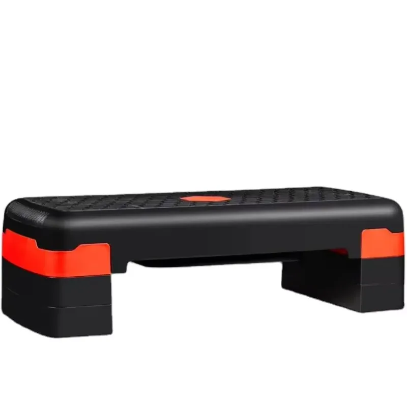 Fitness Rhythm Pedal Aerobic Exercise Stepper ABS Material Adjustable Height Black Red FS Children Adults Training