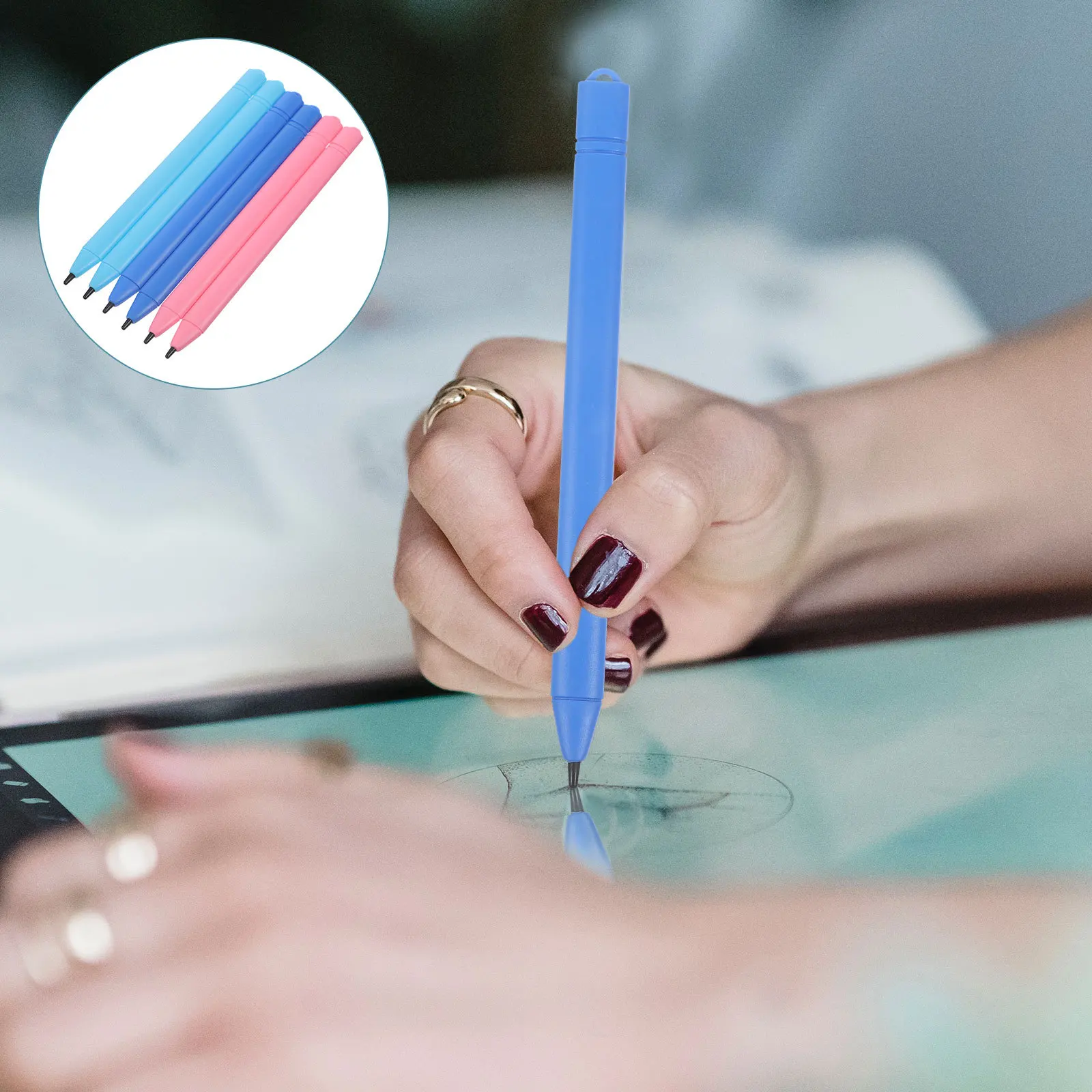 

6Pcs Handwriting Board Stylus Pen Universal Portable Stylus Pen for LCD Writing Tablet and Touch Screens Smooth Writing