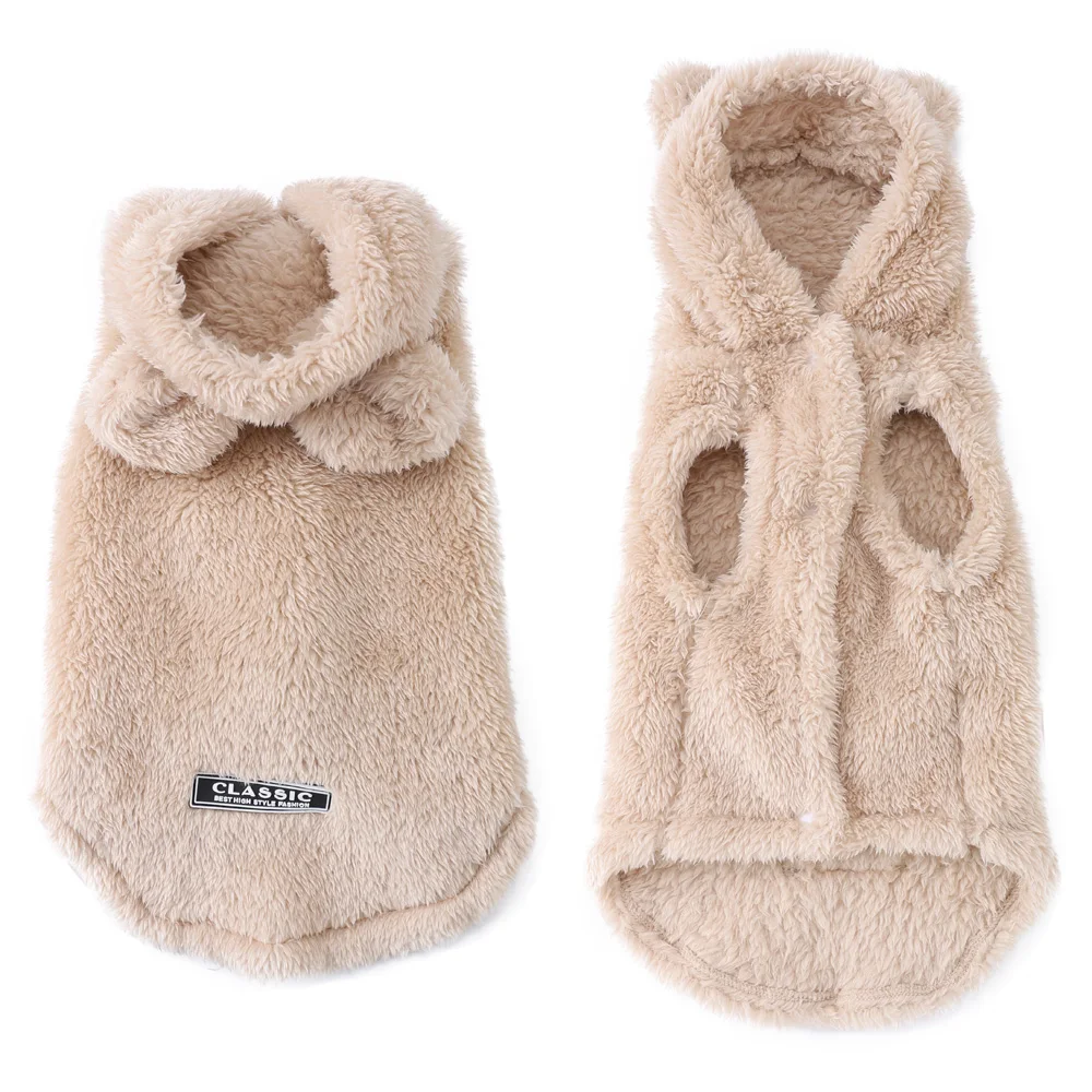 Ropa para perros pequeños y medianos, ropa cálida con capucha para perros y gatos, chaleco suave para gatitos, abrigo, chaqueta Yorkshire, trajes para mascotas, otoño e invierno