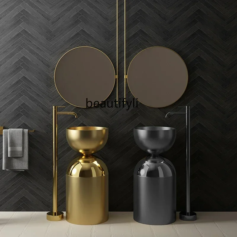 

Умывальник-колонна из нержавеющей стали Art 304 для улицы, интегрированный напольный умывальник от пола до потолка, для виллы, сада, бассейна