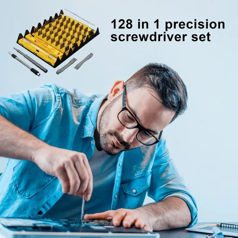 

Precision Screwdriver Set Of 128 Small Precision Screwdriver Bits Magnetic Repair Tool Kit Compact Precision Tool Set