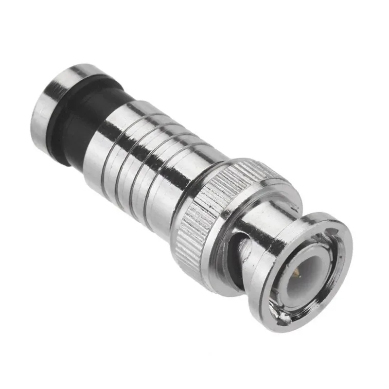 10 pcs BNC Compression Connector for Coax RG59  RG60 Cable CCTV Cameras
