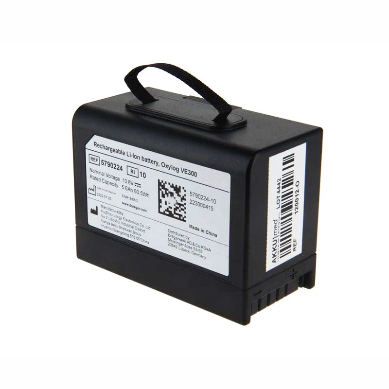 5790224 5790224-08 11.1V 5600mAh Replacement Li-ion Medical Ve n tilator M onitor Battery for Li-ion Drager Ox ylog VE300
