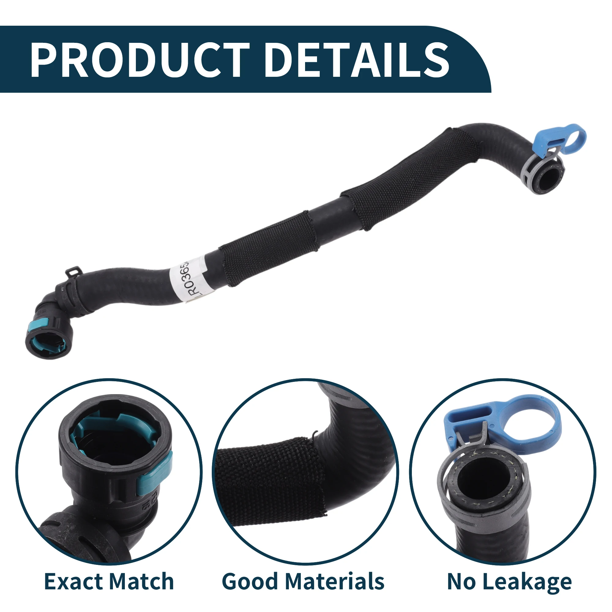 Mangueira do aquecedor da mangueira do radiador motoforti no. lr036540 para land rover para range rover 2013-14 tubo de refrigeração de borracha preto 1 pc