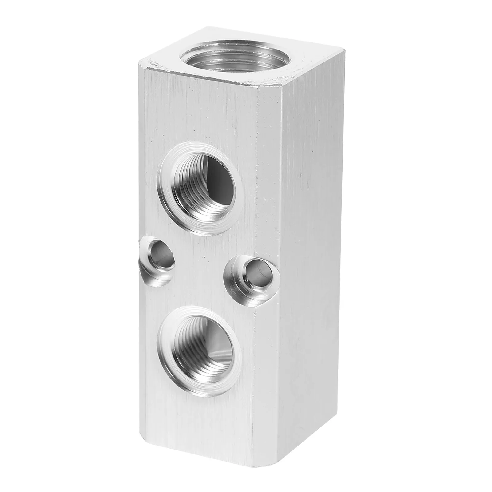 1Pcs Silver Pneumatic Manifold Air Distribution Block Manifold Fitting Easy Install for Air Compressor Systems