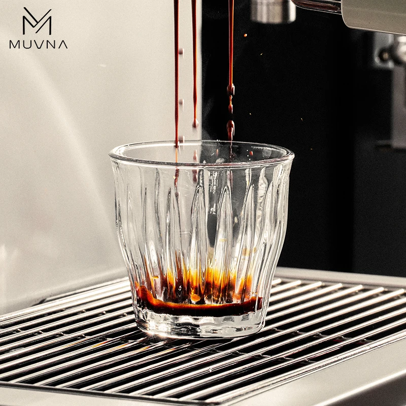 

Muvna100ml 160ml Glass Coffee Cups, Thick Wall Espresso Capptazas para café for espresso and coffee tasting cups Home & Cafe Use