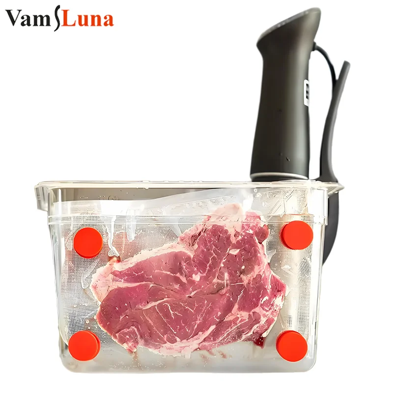 8 قطع من أوزان Sous Vide مع مغناطيس أحمر - تحافظ على أكياس الطعام المغمورة بالكامل للطهي المثالي ذو درجة الحرارة المنخفضة - مضاد للتعويم بطيء