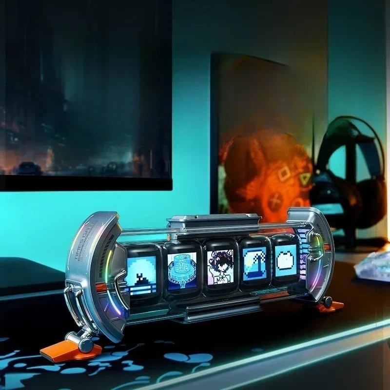 Gate of Time, any screen table, good things, creative ornaments DIY glow tube clock festival gifts