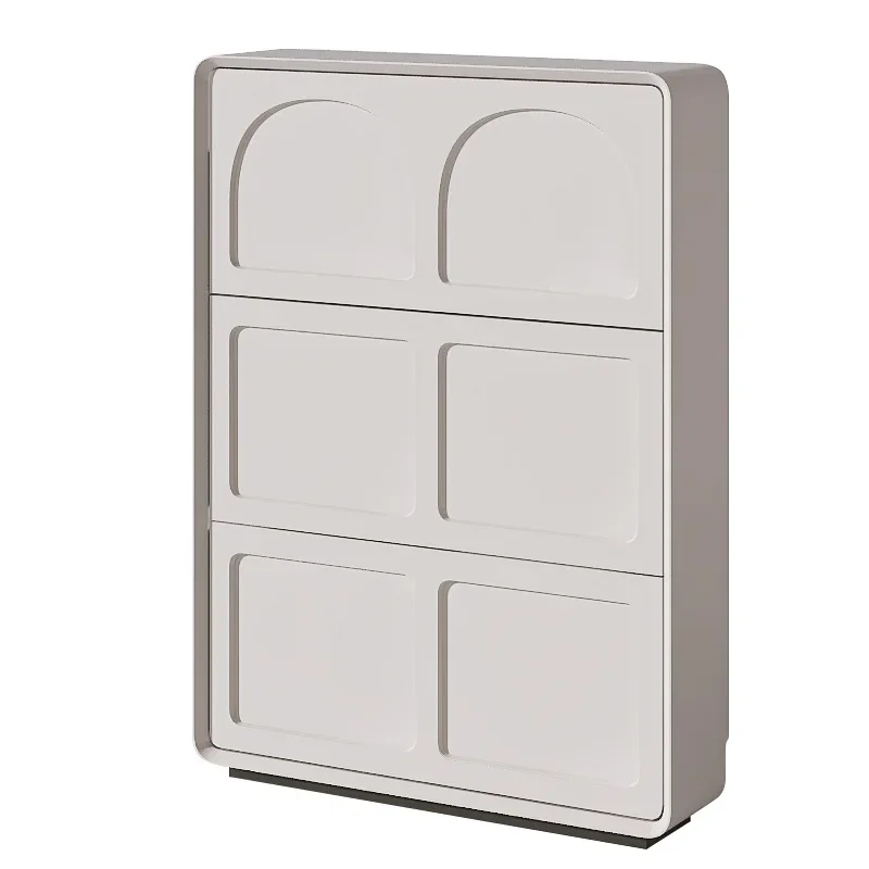 All solid wood French paint ultra-thin shoe cabinet tipping bucket household extremely narrow foyer cabinet
