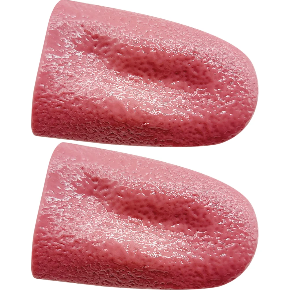 

2 Pcs Artificial Fake Tongue Child Toys Halloween Props Tongues Silica Gel Plaything Realistic