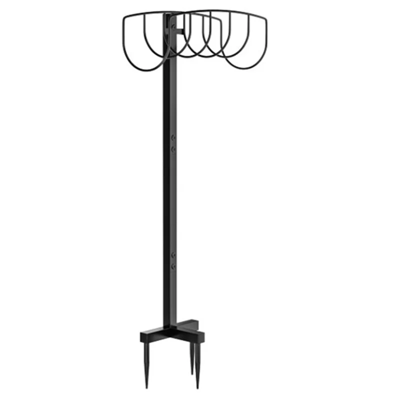 Garden Water Hose Holder Detachable Hose Holder Stand Heavy Duty Metal Hose Hanger Garden Hose Holder Storage Hose Rack