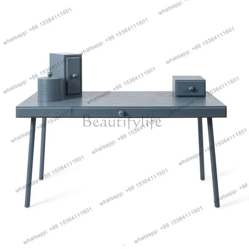 

American light luxury solid wood desk, Nordic simple office computer desk