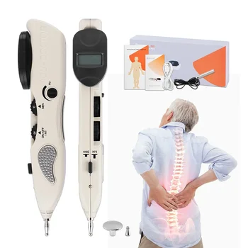 Stylo méridien électronique à affichage numérique, stylo d'acupuncture Laser, Point d'acupuncture électrique, stimulateur musculaire, dispositif de Massage, santé