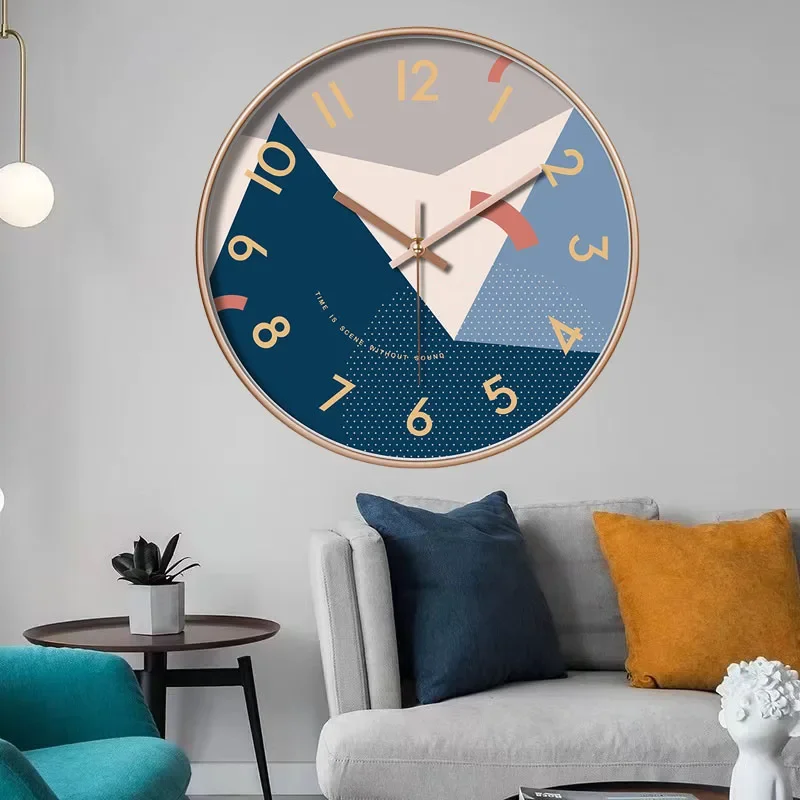 Slient Wall Clock Restaurant Cafe Decorative 12 Inch Wall Clock Clear Silent Non-Ticking Living Room Decoration