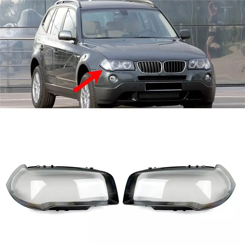 For BMW X3 E83 2006-2010 Car Headlight Lens Cover Clear Headlamp Cover Transparent Lampshade Head Lamp Shell - view 4