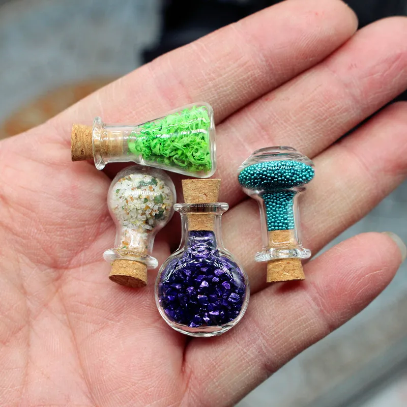 4pcs Dollhouse1:12 Magic Potion Ore Bottle Potion Halloween Decoration Model Holiday Simulation Doll Accessories Home Decor