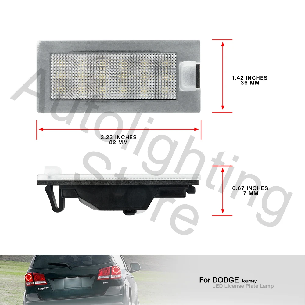 2ชิ้นโคมไฟป้ายทะเบียน LED สำหรับหลบการเดินทาง2008-2020 Fiat freemont 2011 2012 2013 2014 2015 2016 CAN-BUS # 68188219AA