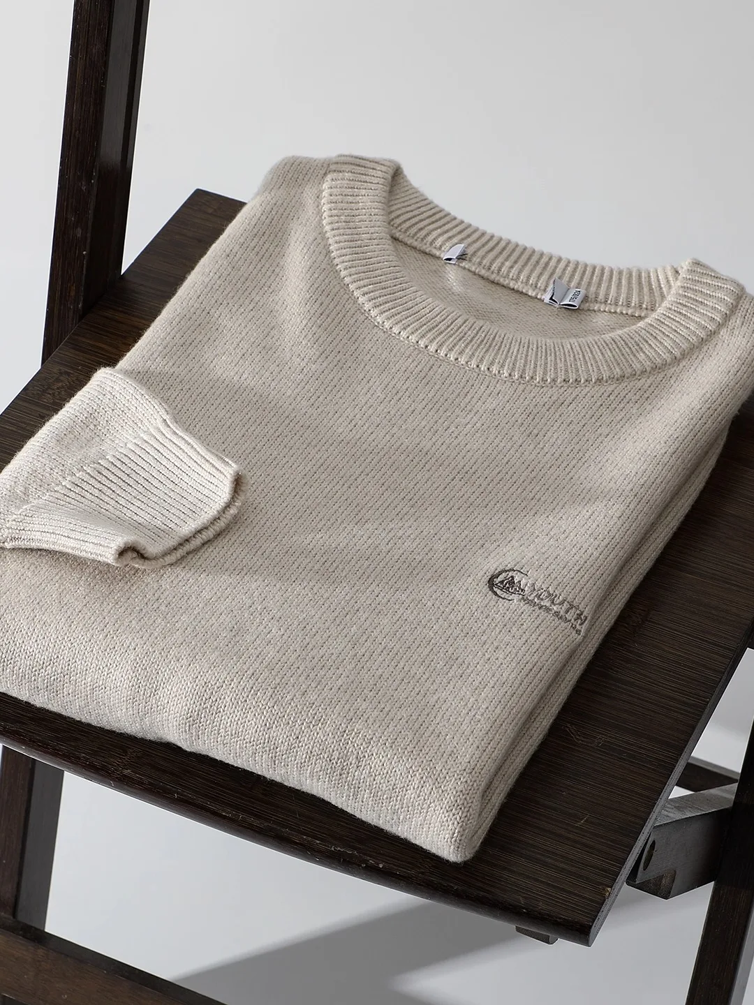 Soft Skin-Friendly Men's Knitted High Twist Core-Spun Yarn Casual round Ne Sweater Trendy Autumn Winter Polyester Fiber