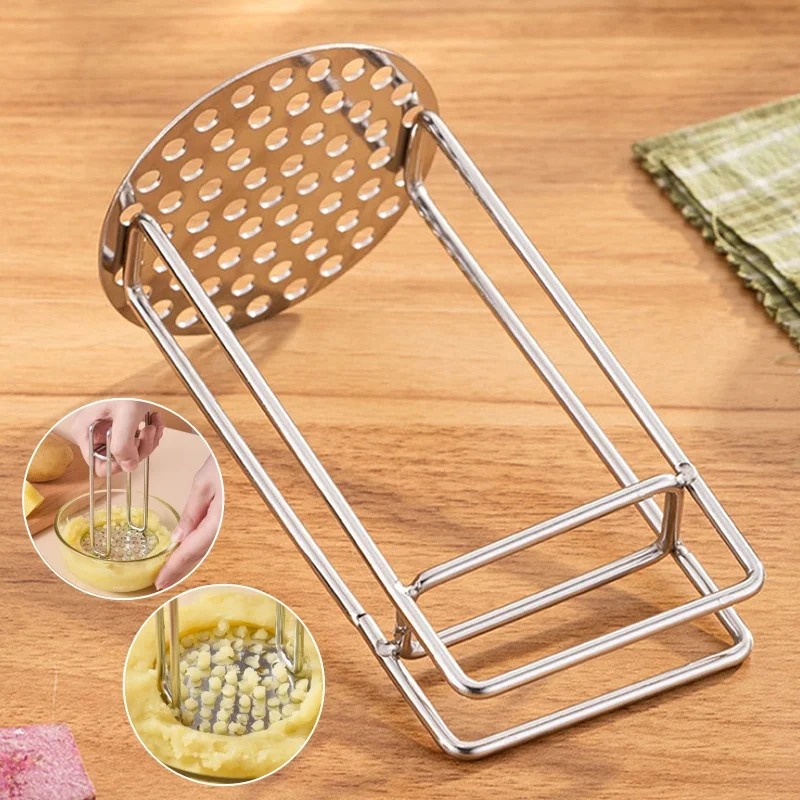 Triturador de Patatas de Acero Inoxidable, Triturador de Verduras, Prensa para Frutas y Verduras, Utensilio de Cocina, Accesorios de Cocina