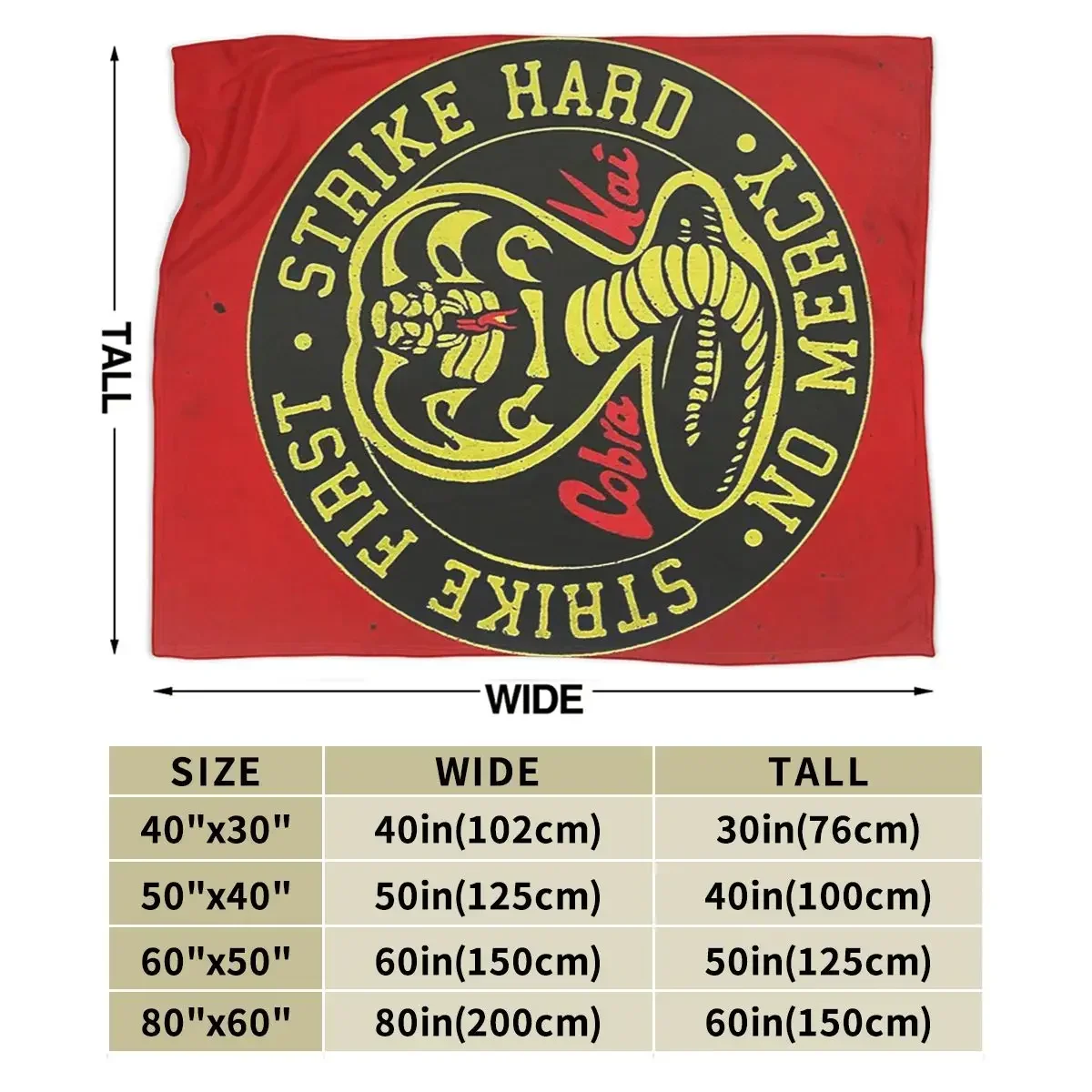 Cobra Kai Karate 4 Blanket Soft Warm Flannel Throw Blanket Bedding for Bed Living room Picnic Travel Home Couch