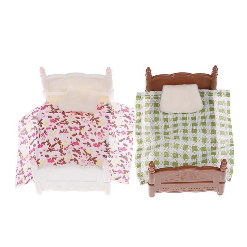 1:12 casa de muñecas en miniatura Mini dormitorio cama individual modelo muebles accesorios juguete