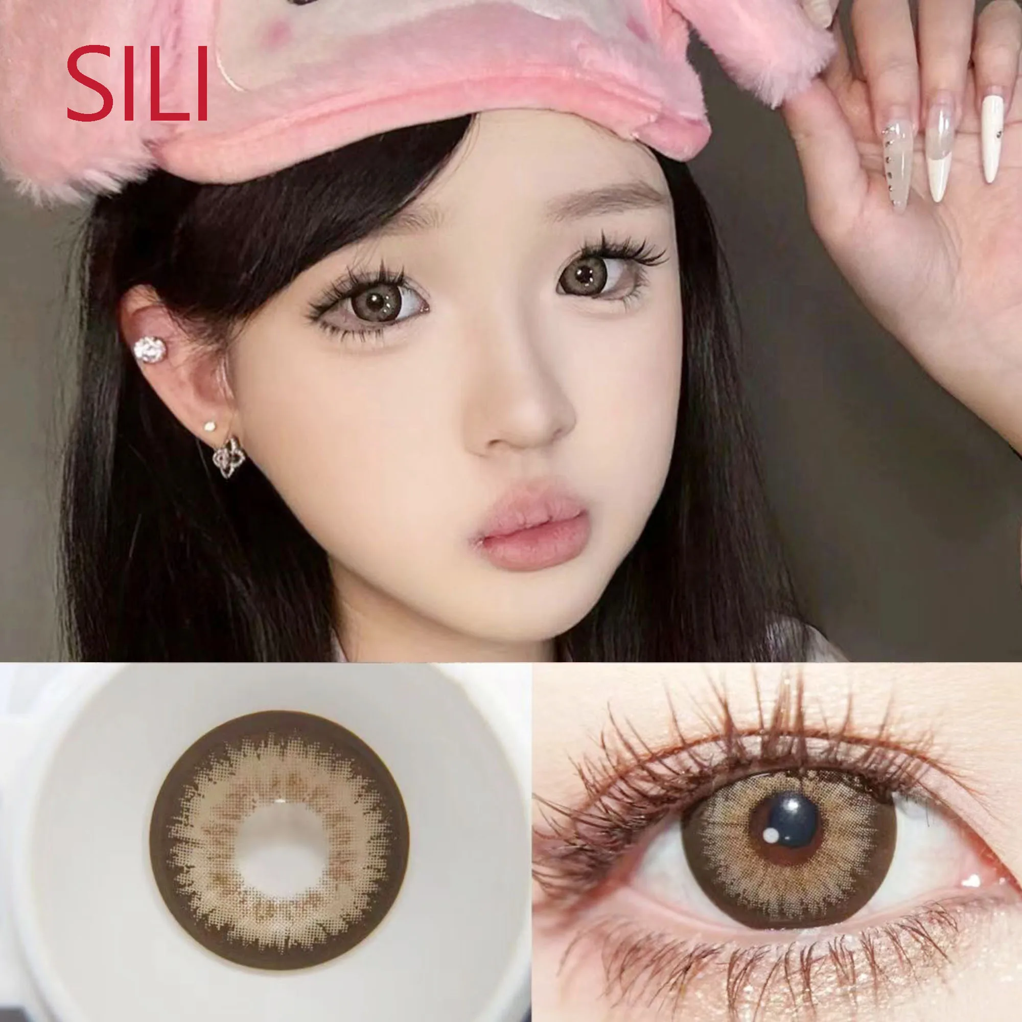 14.50mm Cosmetic Soft Contacts Lenses for Eye Color Change with Power Dolly Eyewear Accessories lentes de contacto Sili