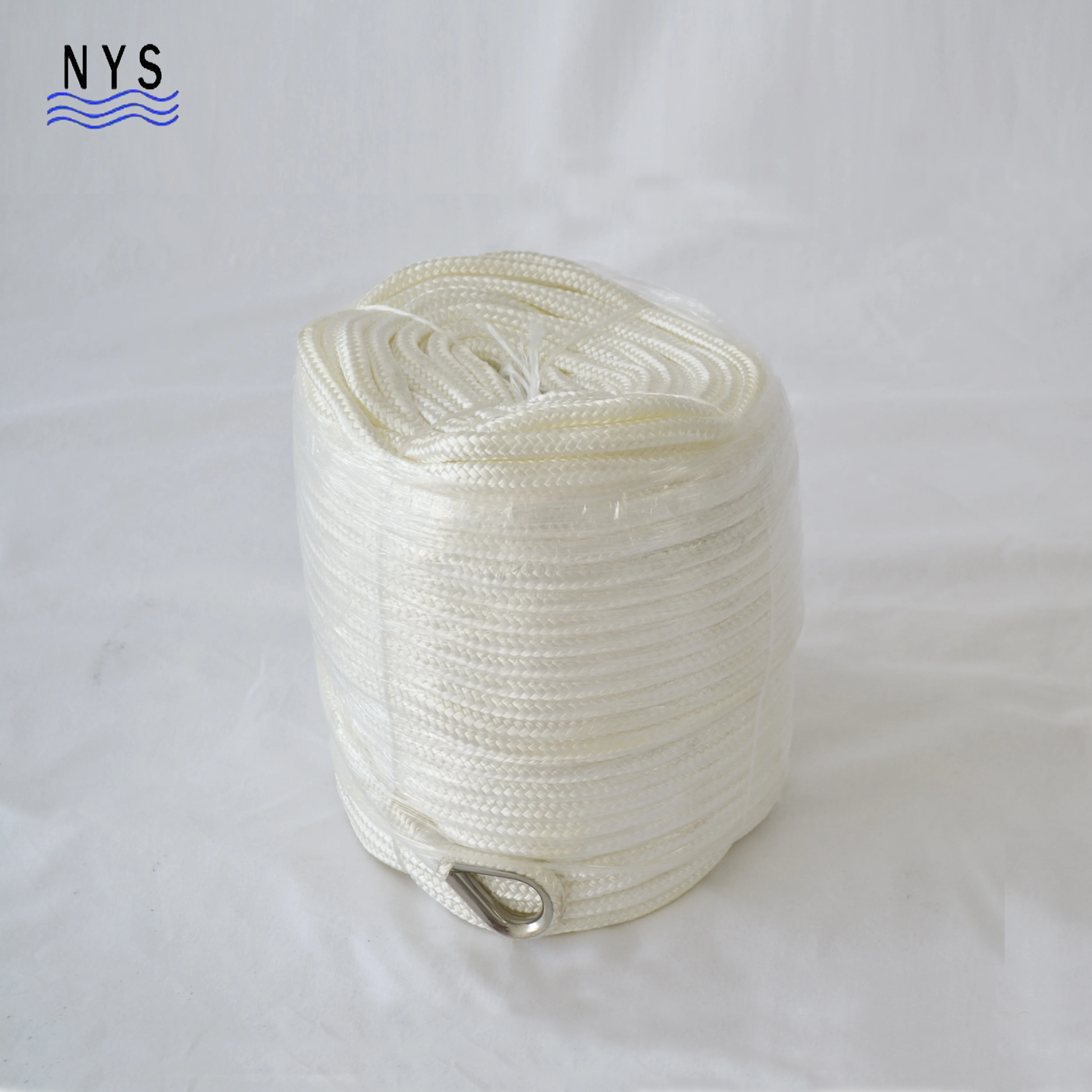 White Nylon Anchor Rope/Anchor Line Double Braid 6~12mm for Ship Docking
