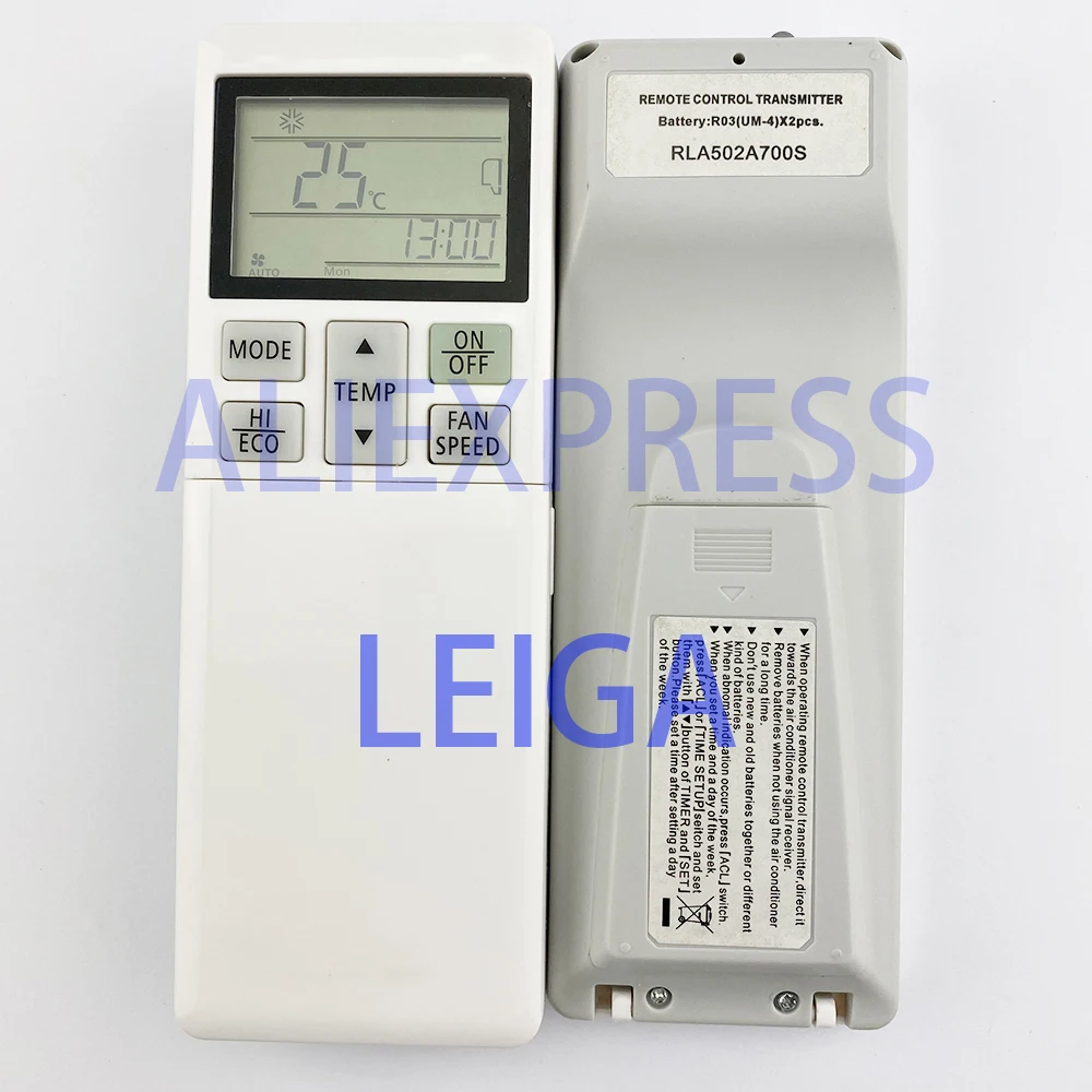 Controle remoto para Mitsubishi AC Ar Condicionado, RLA502A700S, SRF50ZMXA-S, SRF35ZMXA-S
