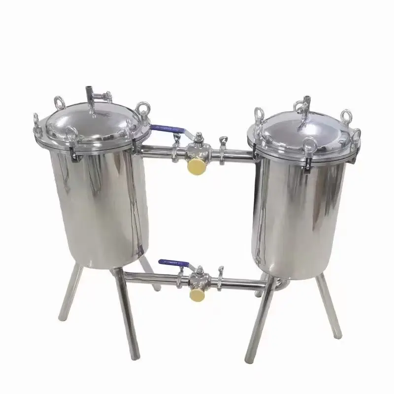 

Food Grade Syrup Solid Liquid Separation Water Treatment Stainless Steel 304 Sanitary Bag Duplex Filter