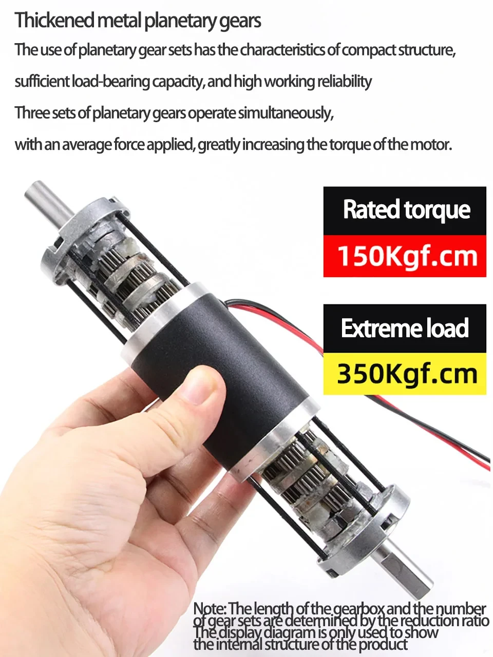 Imagem -03 - Motor de Redução dc 12v 24v 42gp42zy Eixo Duplo Grande Torque Ajustável Baixa Velocidade Motor Pequeno