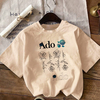 Women Men Fashion Casual Harajuku Goth T-shirts Wish World Tour Merch Vintage Tshirt 2025 Ado Blue Rose Print Tee Shirt Clothes