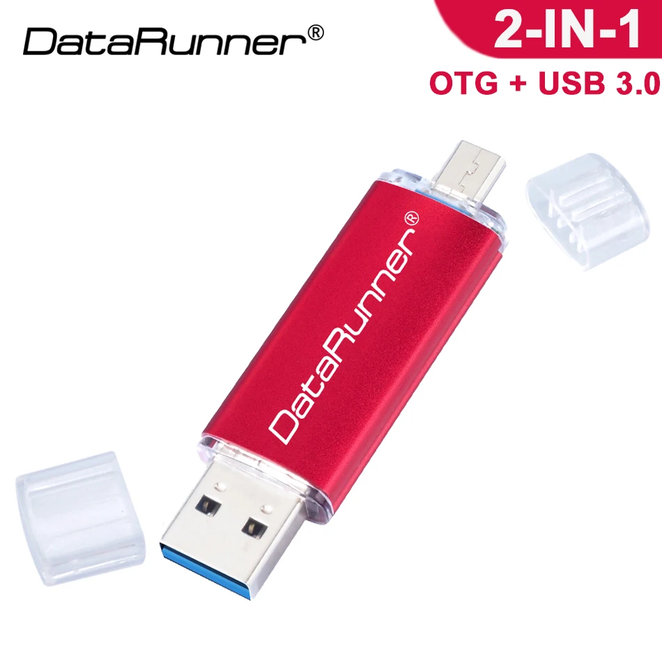 DataRunner USB Flash Drive OTG 2 IN 1 USB 3.0 & Micro Port Pen Drive 32GB 64GB 128GB 256GB High Speed Pendrive Cle USB Stick